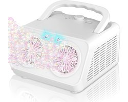 Bellenblaasmachine - Meer dan 22.000 bellen per minuut, automatische bellenblazer, bellenblaasmachine voor kinderen, draagbare bellenblaasmachine, werkt op USB of batterijen, voor binnen en buiten, verjaardagsfeestje (wit)