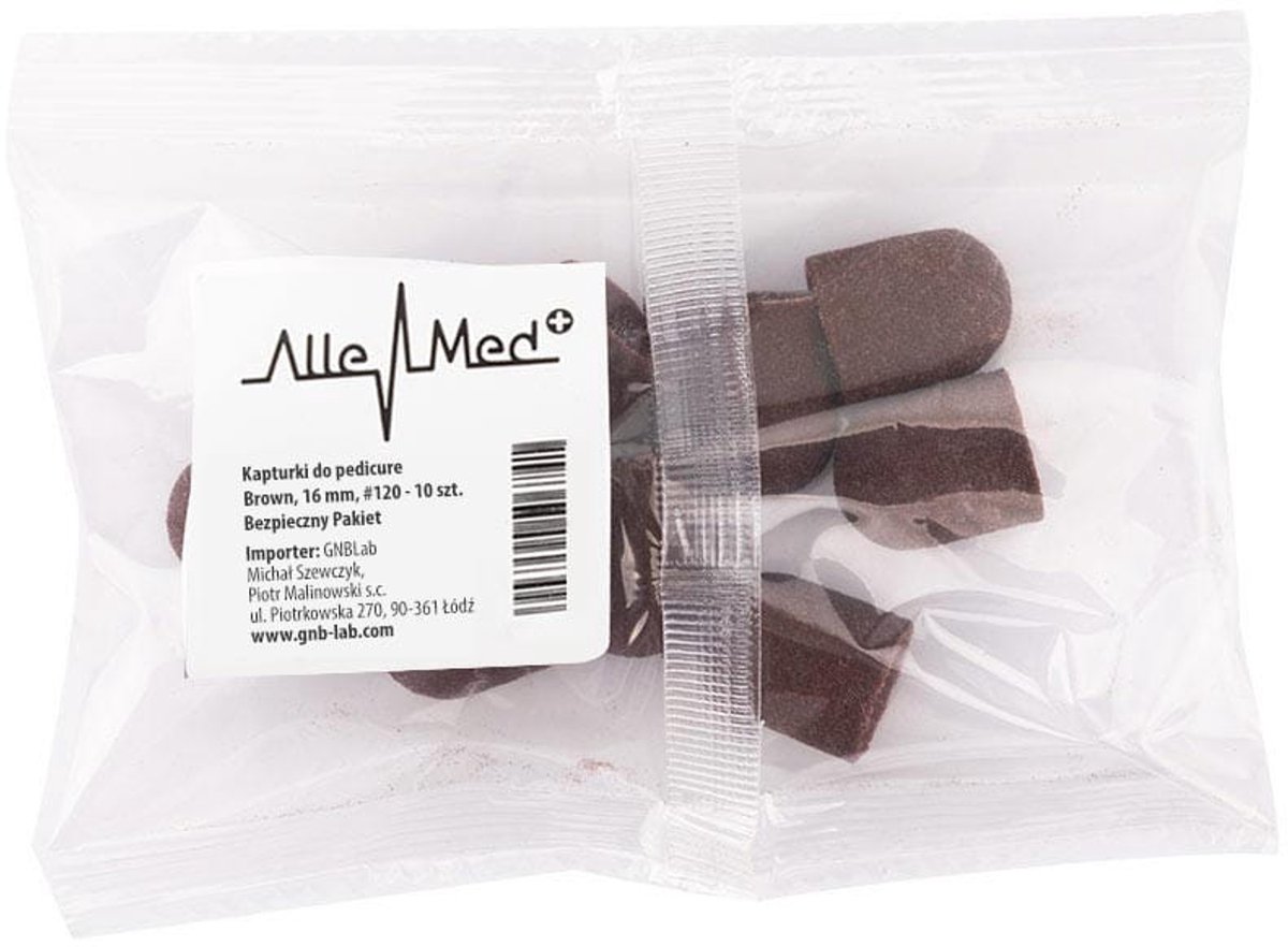 Allemed - Schuurkapjes voor Pedicure - 16mm - Gradatie 120 - 10 stuks