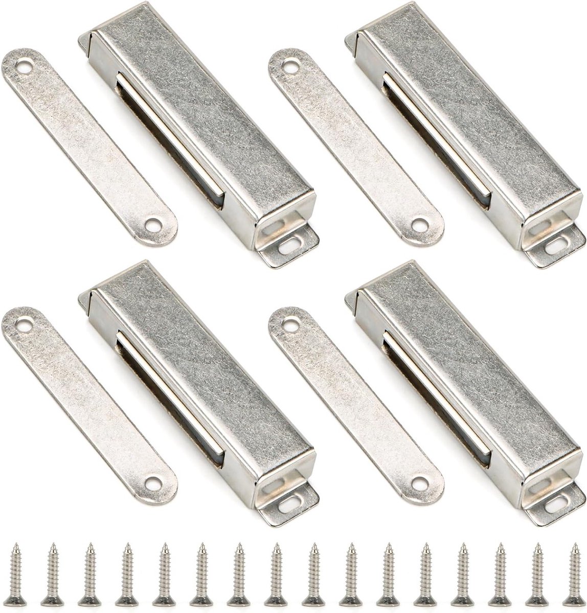 Extra sterke magnetische sluiting voor kastdeuren - 4 stuks, 40kg, roestvrij staal, ideaal voor meubels en kasten