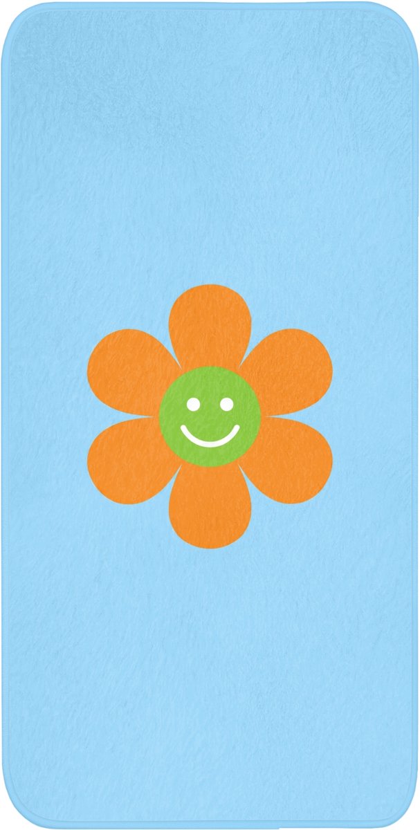 Badmat 60x120 cm - Antislip - Bloem - Smiley - Kleurrijk - Badmatten voor badkamer - Badkamermat - Douchemat - Badkamer mat