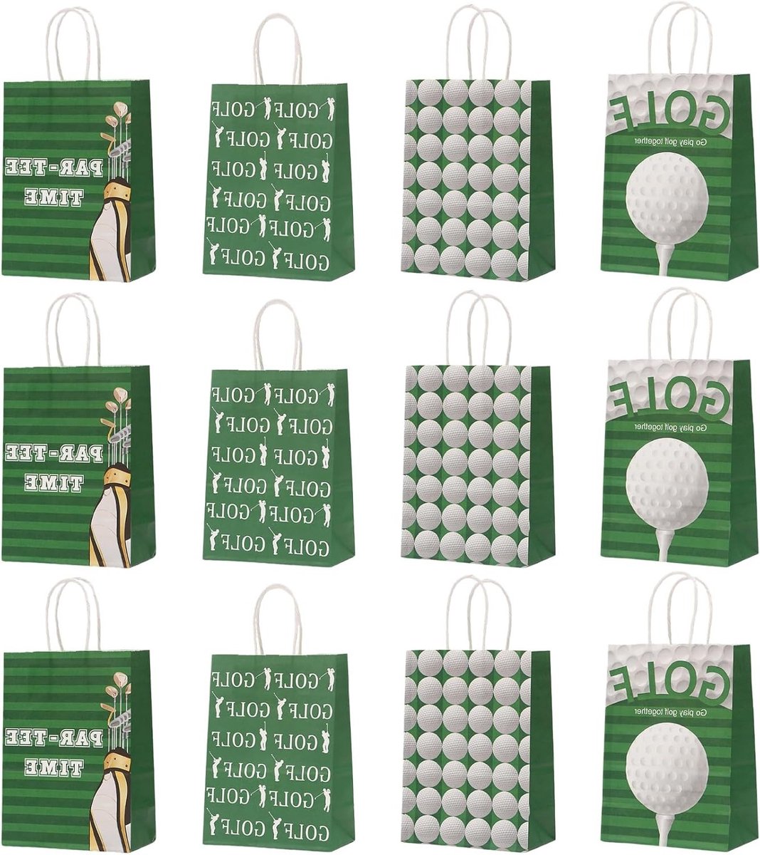 Kraft Papieren Cadeau Tassen voor Kinderen - 12 Stuks, Gekleurde Geschenktassen met Handvatten voor Verjaardagsfeestjes, 15×8×21cm
