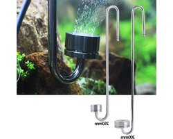 Carbon Dioxide Diffuser voor Aquariums, RVS Atomizer U-Vorm (250mm) voor Plantenverzorging en Groei, Onderhoud van Aquaria en Vijvers