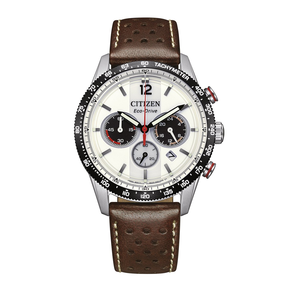 Citizen CA4714-04A Horloge - Leer - Bruin - Ø 40 mm