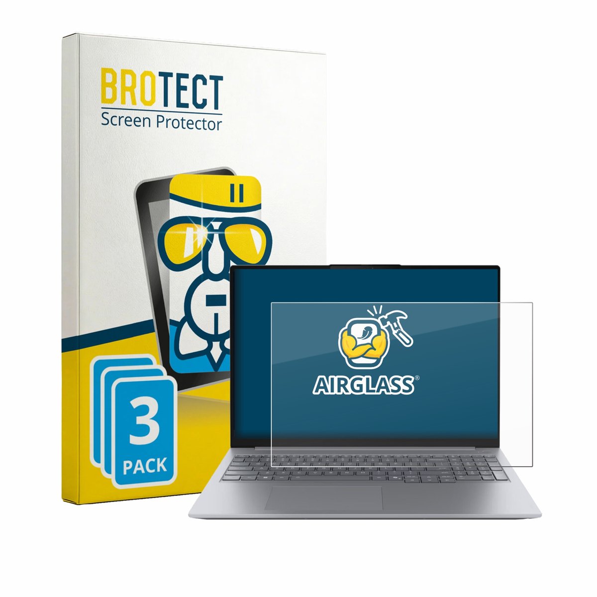 Screenprotector 3 Stuks voor Lenovo ThinkBook 16 Gen 9 Beschermglas transparant