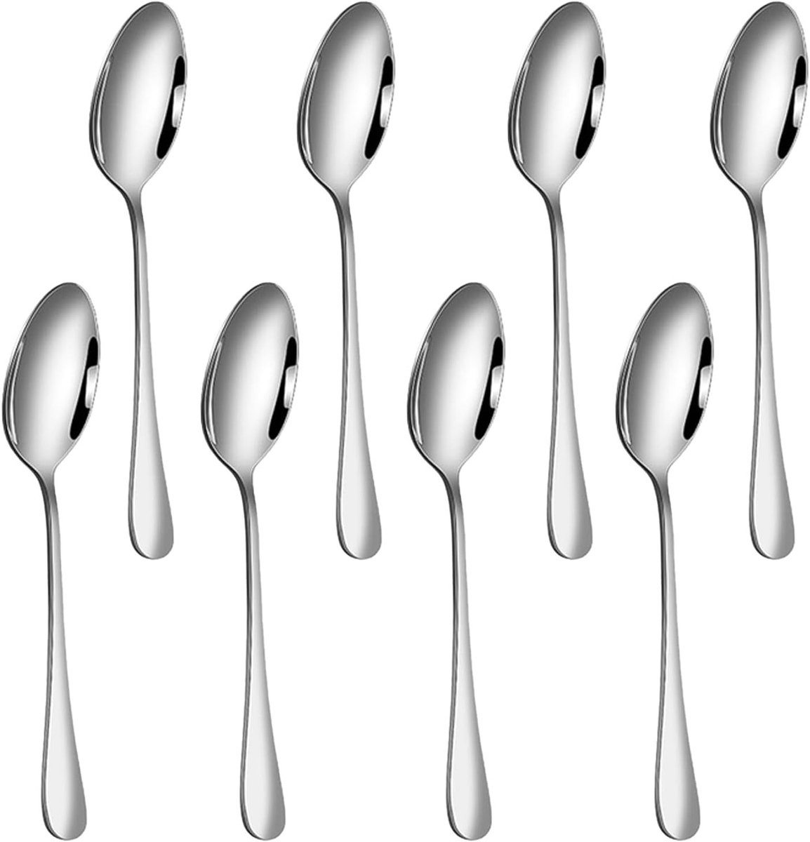 Set van 8 RVS Dessertlepels van 17 cm - Ideaal voor Dessert, Koffie en Thuisgebruik
