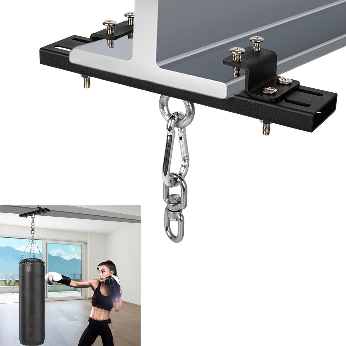 Zware Stalen Hangsystemen voor Bokszakken, Ideaal voor Muay Thai, MMA Training en Gymnastiek met 227 kg Capaciteit