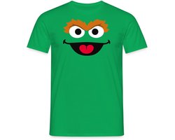 Sesamstraat Oscar Gezicht Kostuum T-Shirt Heren