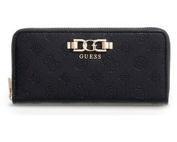 GUESS portemonnee Anise SLG Zip Around Wallet Black Logo zwart