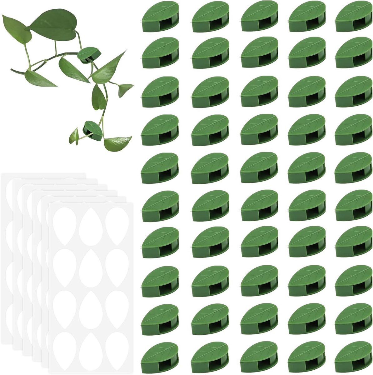 50 Stuks Muur Plant Houder Clips voor Klimplanten - Zelfklevende Plantbeugels van Duurzaam Materiaal voor Kleine Planten en Tuinaccessoires