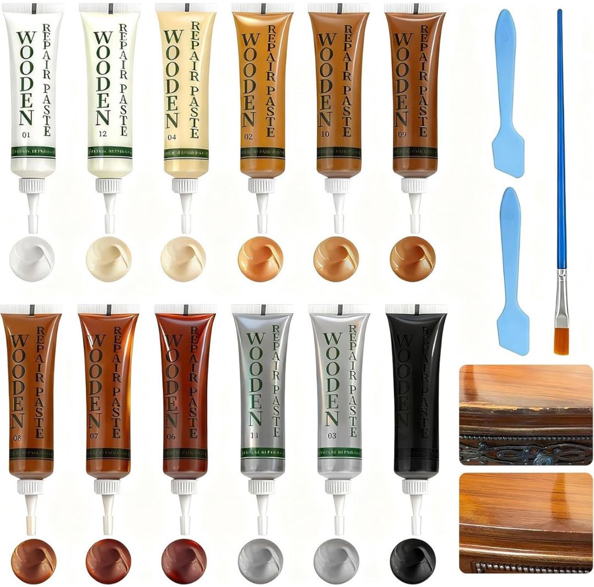 MKSS® Laminaat Reparatieset - Laminaatvuller - Vuller - Stiften Set