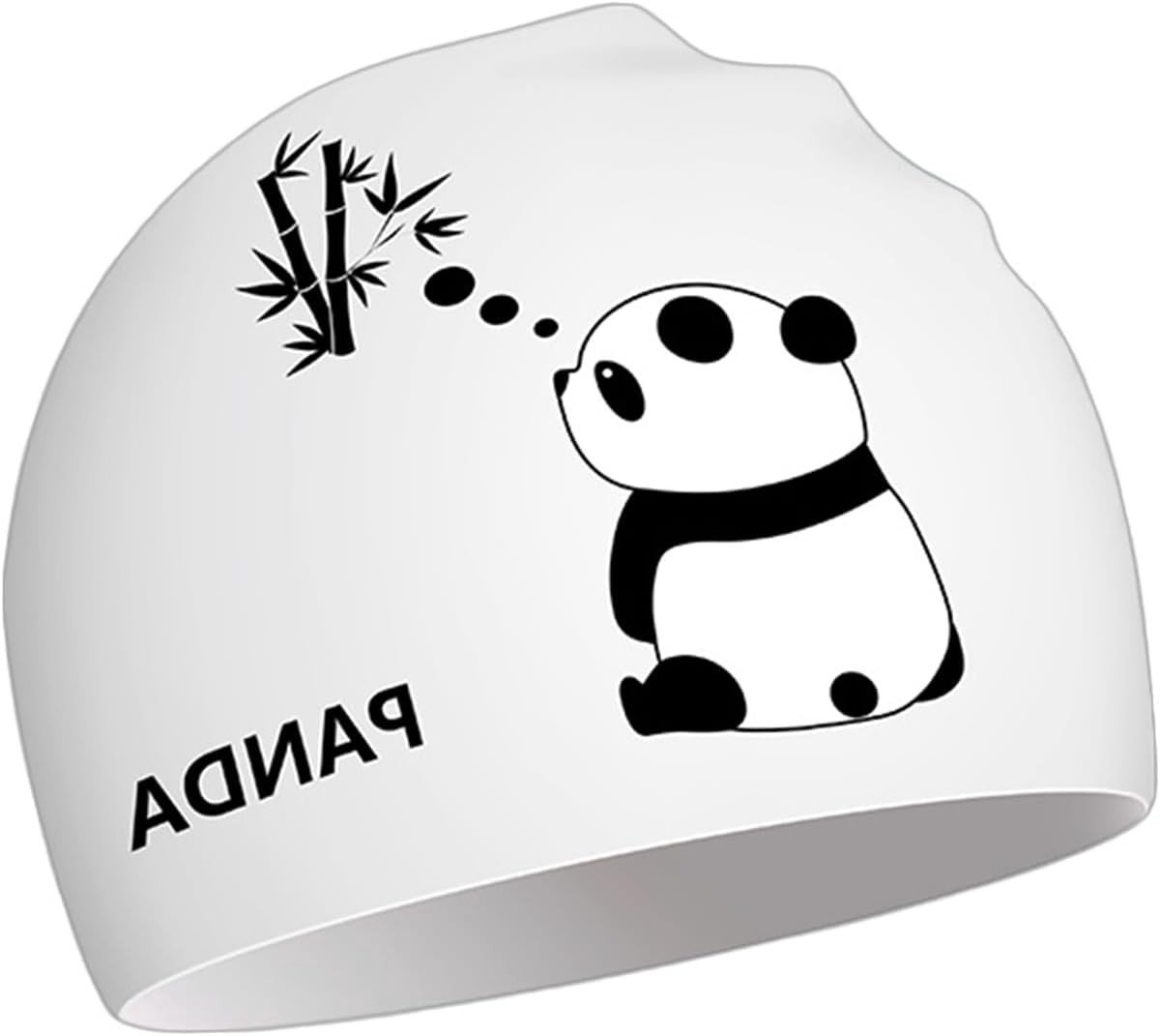 Zwemcap met Panda Motief voor Mannen en Vrouwen - Waterdichte Silicone Zwemcap voor Korte en Lange Haar, Ideaal voor Professionele Training en Competitie