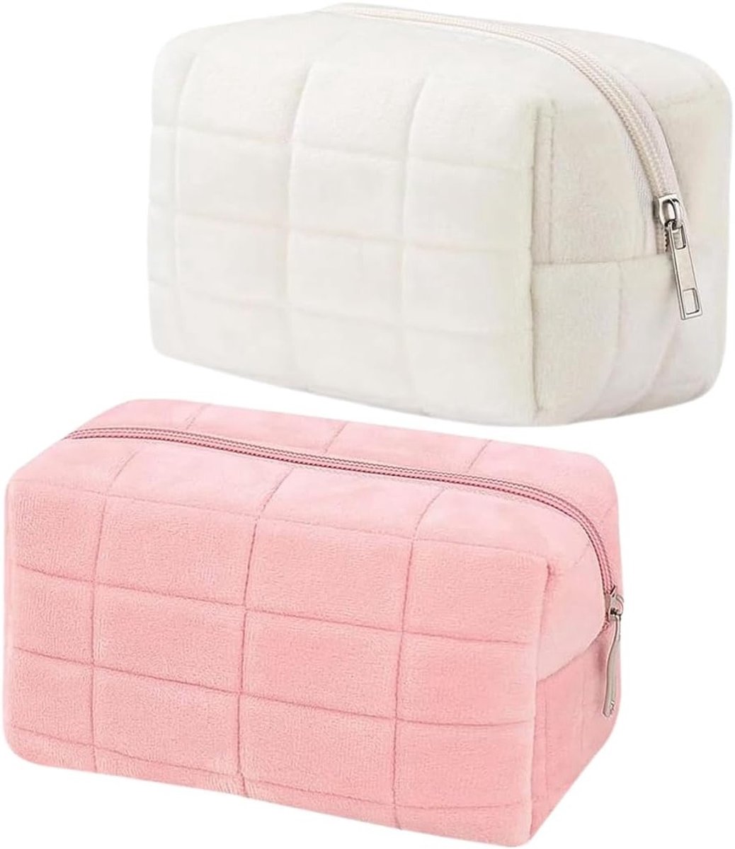 Set van 2 Elegante Make-up Tassen - Cosmetica Organizer en Toilettas voor Reizen en Dagelijks Gebruik