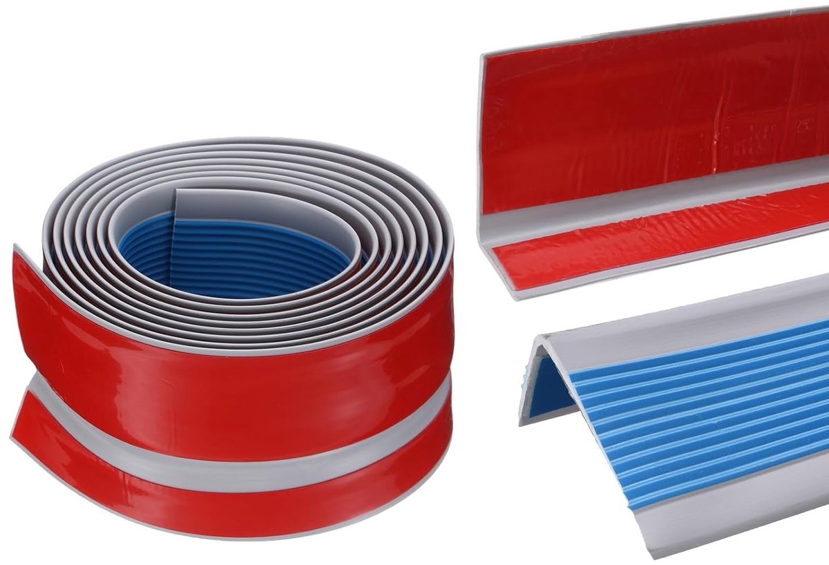 Veiligheid bij Trappen met Antislip Trap Treden, Zelfklevende Trapstrips voor Binnen en Buiten, Blauw (2.2m)