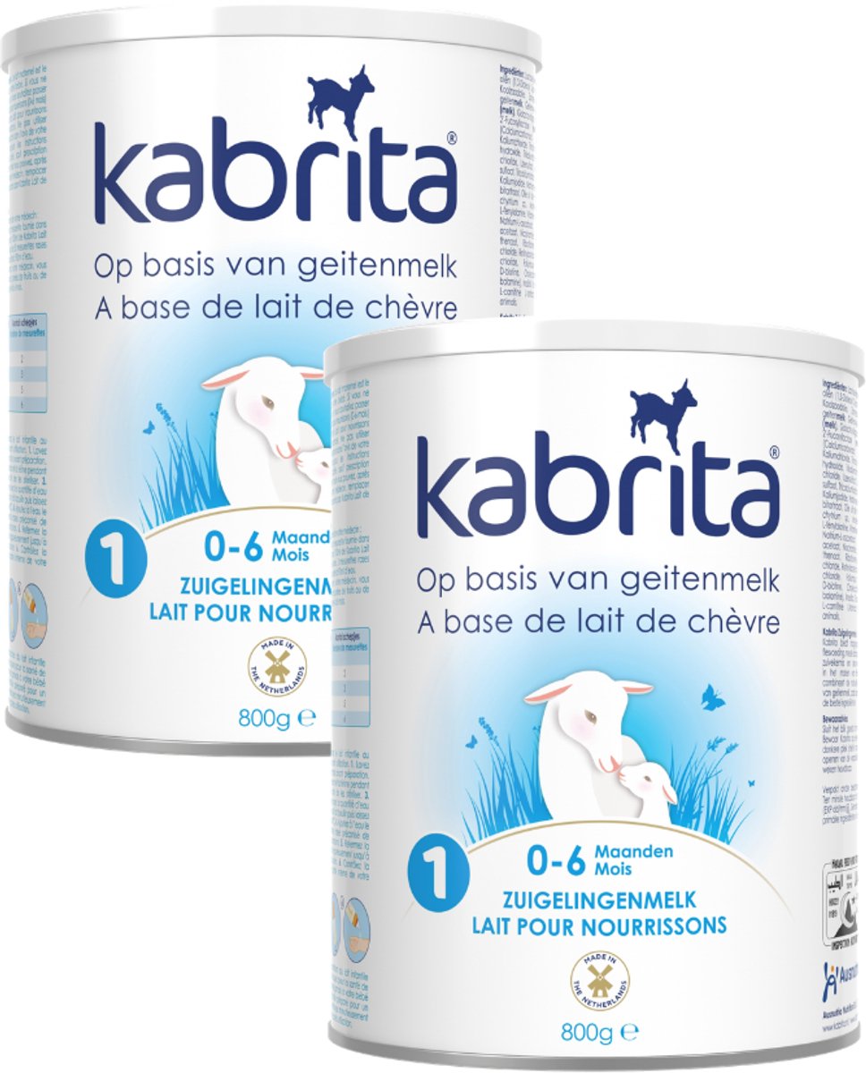 Kabrita 1 Zuigelingenmelk Multipack - Geitenmelk Flesvoeding vanaf 0 tot 6 maanden - 2x800g