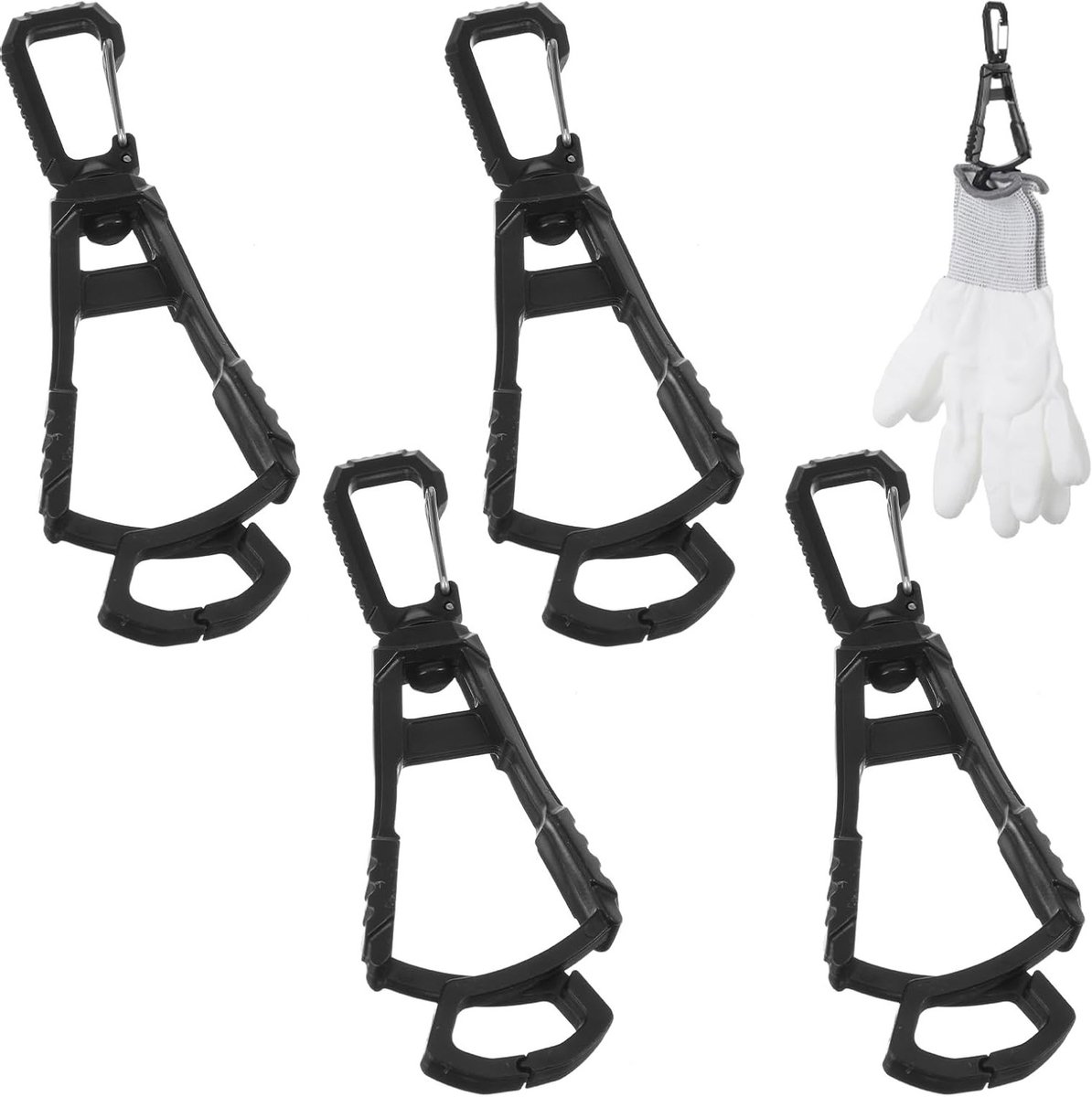 4 Stuks Handschoenhouders met 360° Rotatie, Handige Clips voor Werkhandschoenen, Antiverlies en Lichtgewicht Handschoenclips