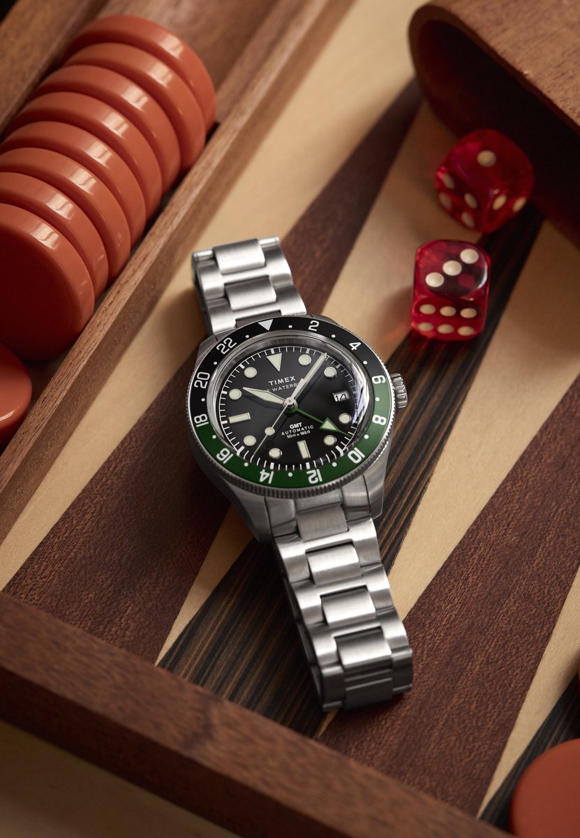 Timex Waterbury Heritage Automatic Gmt Mechanisch Automatisch Horloge Zwarte En Zilveren Toon Kast: 100% Roestvrij Staal | Armband: 100% Roestvrij Staal 41.5 mm TW2Y60600AJ, TW2Y60800AJ