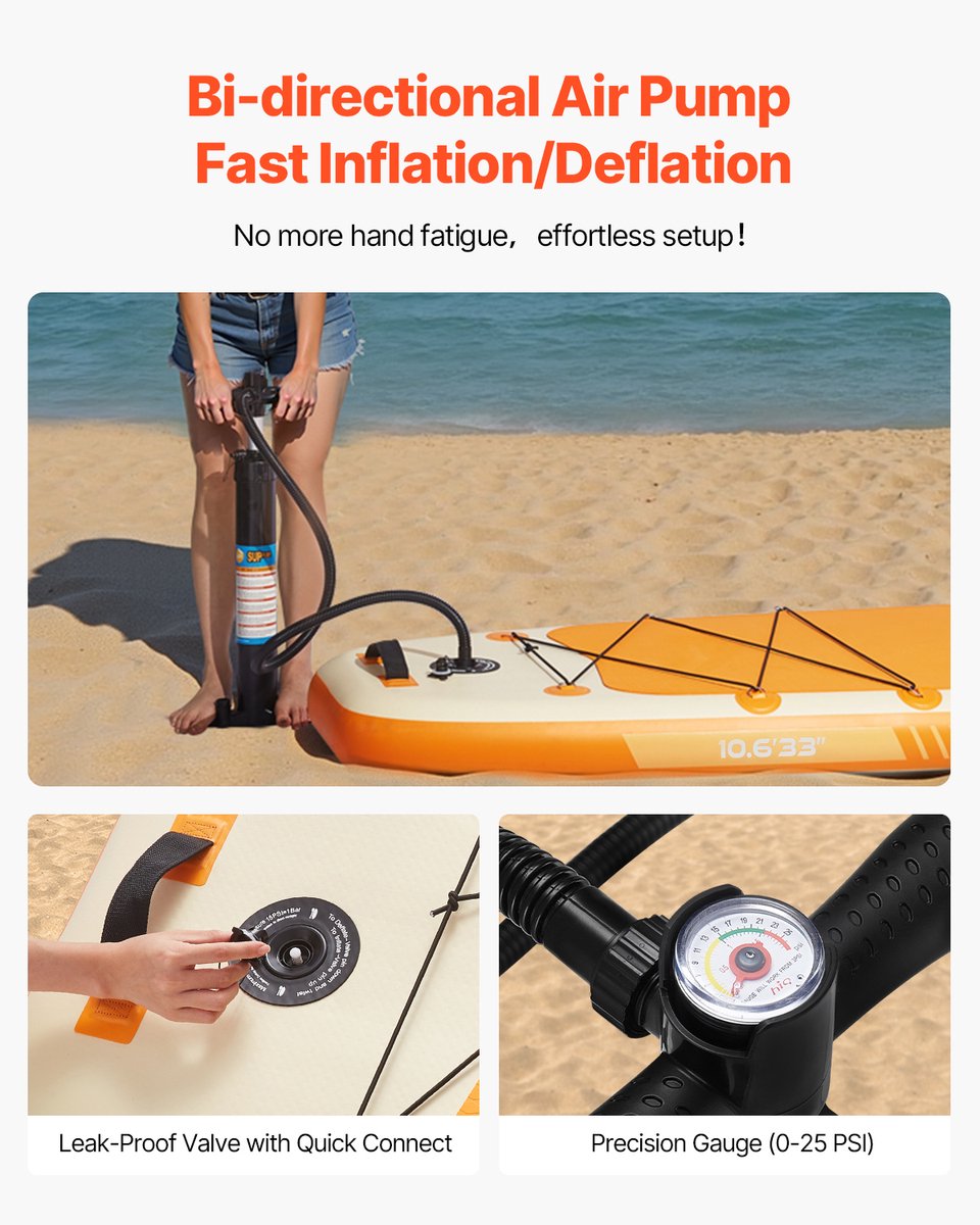 Opblaasbaar Stand Up Paddle Board 3,23m Sup Board met Peddelset – foto 4