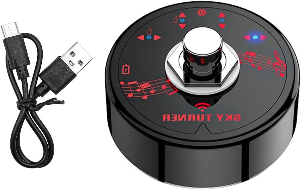 Draadloze Bluetooth Bladzijdenomschakeling voor Tablets en Mobiele Telefoons, Oplaadbare Voetpedaal voor Muziekbladen, Ideaal voor Muzikanten en Optredens
