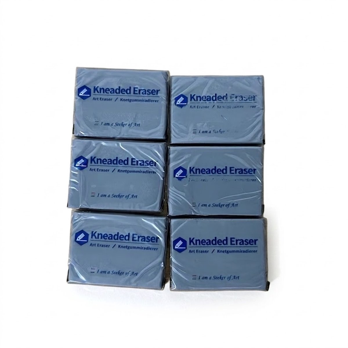 Grijs kneedbare gum set kneedgum gummen beide 6 stuks kunst gum voor tekenen en schetsen