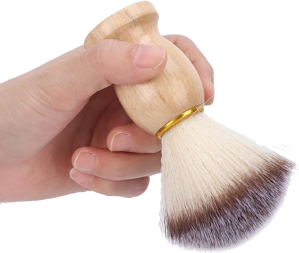 Handgemaakte Scheerborstel voor Mannen met Houten Handvat - Professionele Scheeraccessoires en Cadeaus voor Vaderdag, Verzorging en Scheerproducten