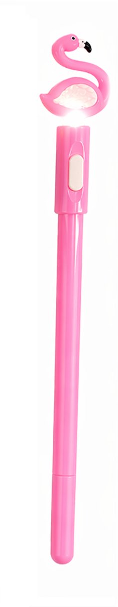 Roze Flamingo Pen met LED Licht - Tropische 3D Topper - Zomerse Gadget Traktatie