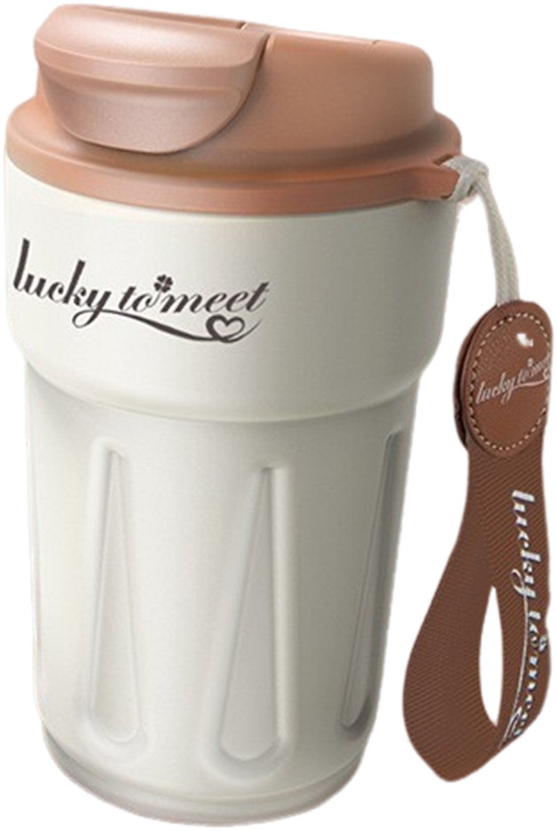 Hearyoo Thermosbeker 420ml - LED Temperatuur Display - 316 RVS - Lekvrij - Draagkoord - Koffiebeker To Go