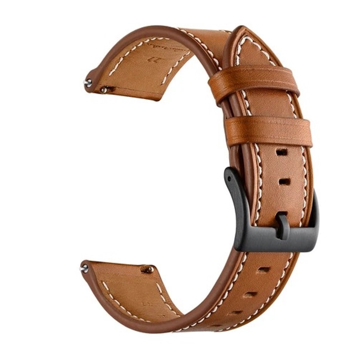 Horlogebandje - horlogebandje 18mm - Geschikt voor smartwatches en analoge horloges - 18 mm - Unisex reservebandje - Microvezel - Bruin