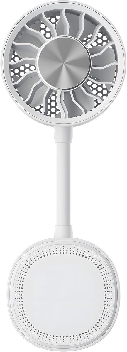 VHV - Clipventilator met flexibele houder Type-C oplaadbaar 1800mAh 3 standen voor telefoon tafel outdoor gear en handgebruik