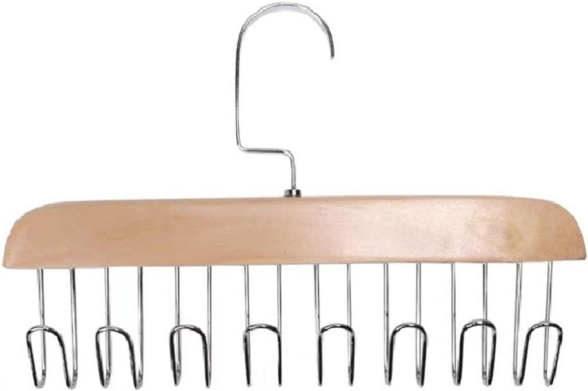 Hanger Organizer - Opberghanger - Kleding Opbergen - 8 Haken - Multifunctioneel - Khaki
