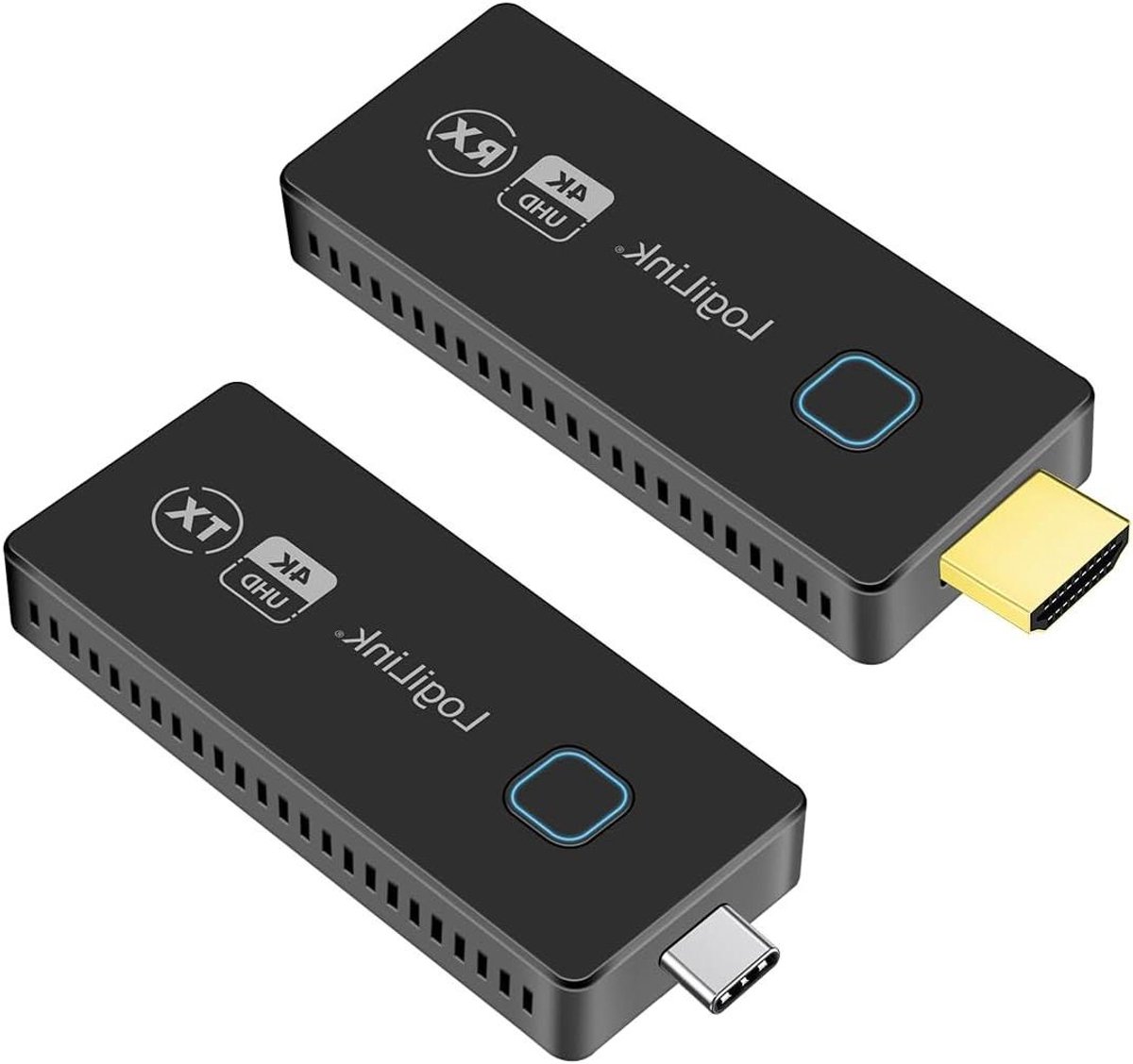 Draadloze HDMI Kit - Video Zender Ontvanger - Beeld Delen - Compact Metalen Behuizing - 30 Meter Bereik - Zwart