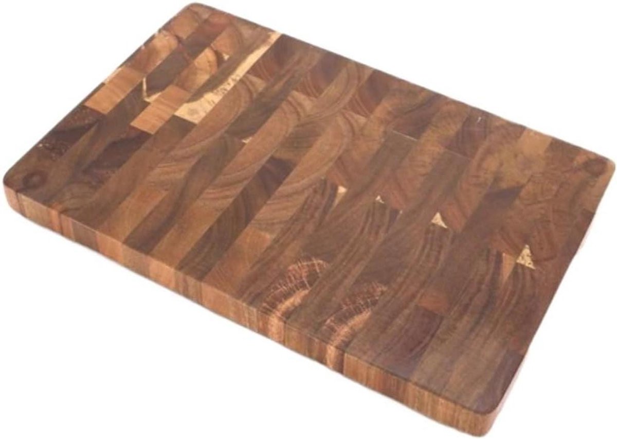 Houten Snijplank - Hakblok - Keukenwerk - Geïntegreerd handvat - 24x36cm - Natuurlijk
