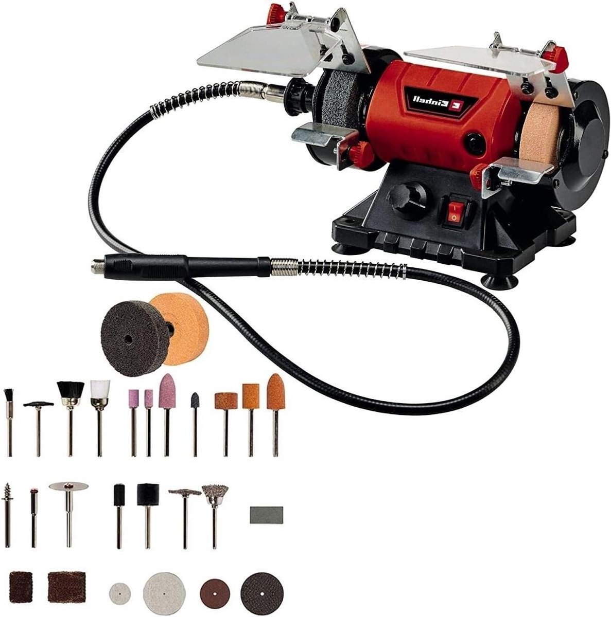 Slijpkruk Set - Polijstmachine - Slijpwerkzaamheden - Kogelgelagerde as - 75 mm - Zwart