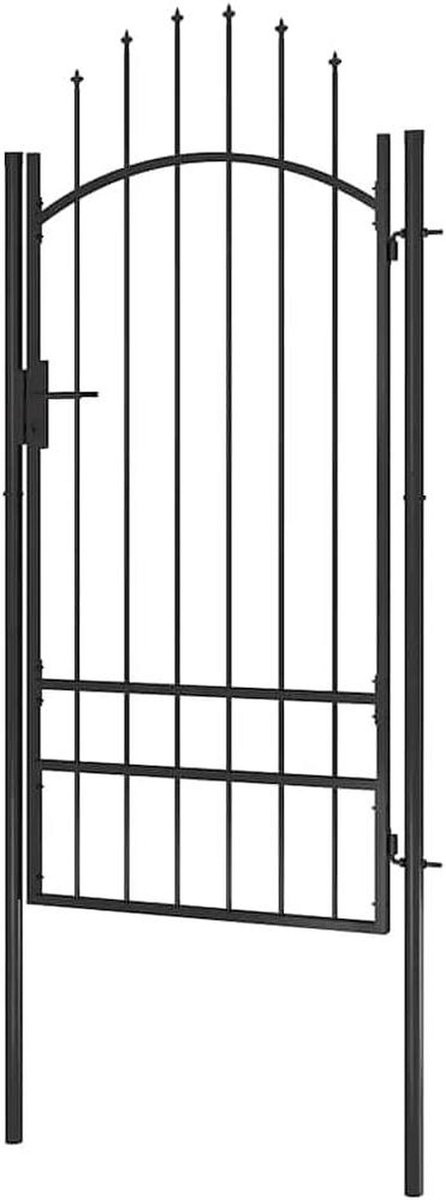 Tuinpoort Staal - Metalen Hek - Tuin Afbakenen - Gepoedercoat - 1 x 25 m - Zwart