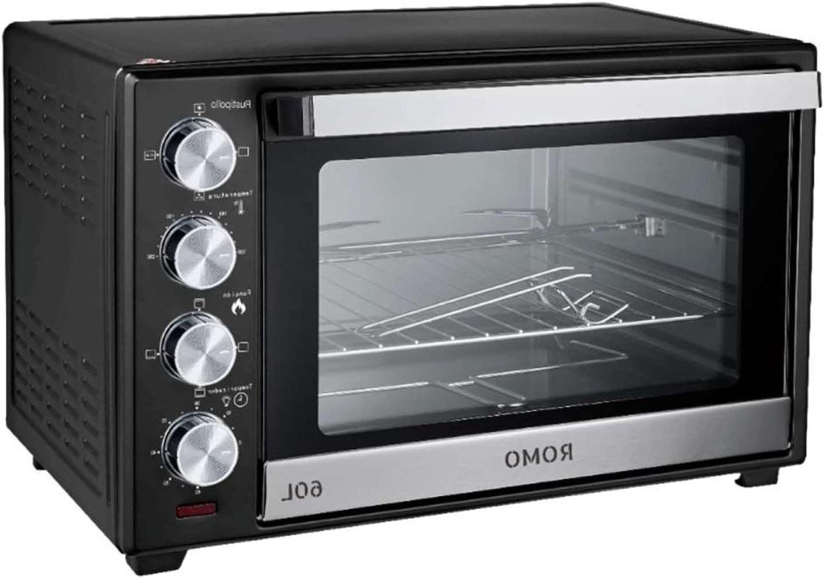 Elektrische Oven - Aanrecht Ovens - Thuis Koken - Convectie Functie - 60 Liter - Zwart