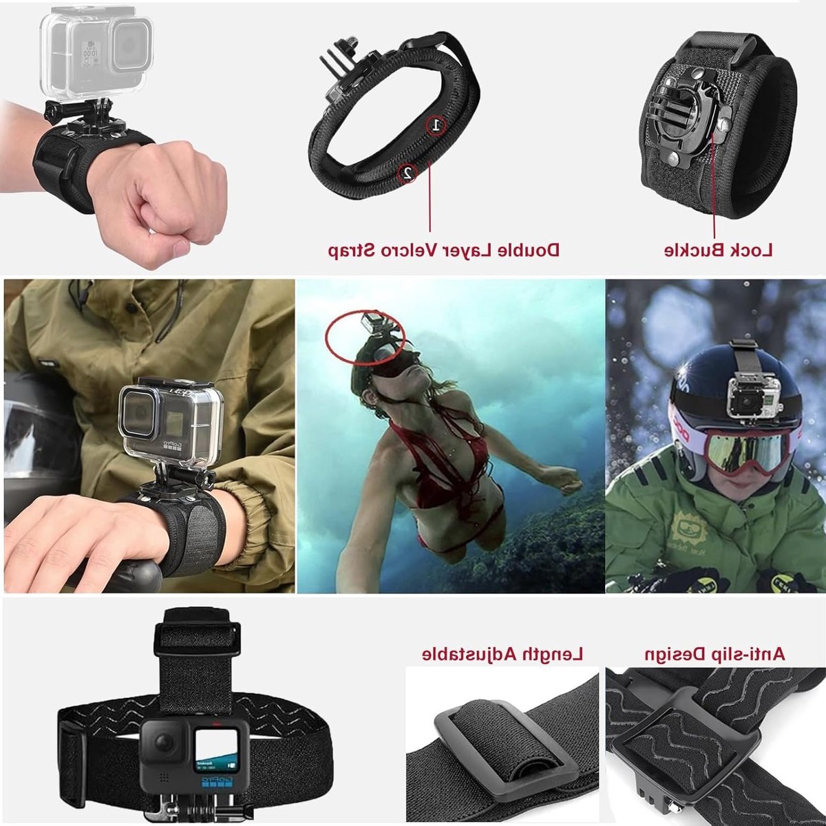 Complete Accessoire Set voor GoPro Hero 13, 12, 11, 10, 9 thumbnail 2