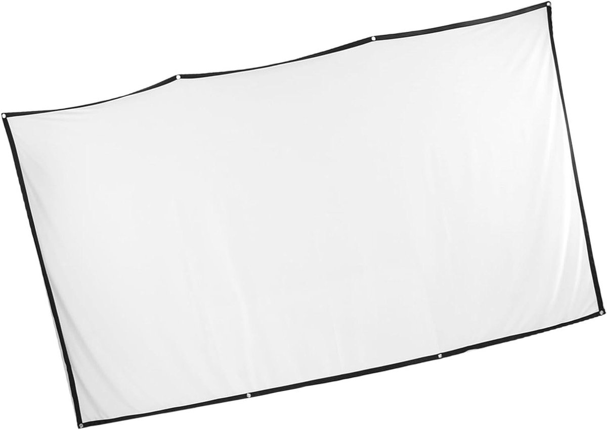 Projectiescherm - Dubbelzijdig Scherm - Thuisbioscoop Presentaties - Kreukelvrij Polyester - 150 inch - Wit