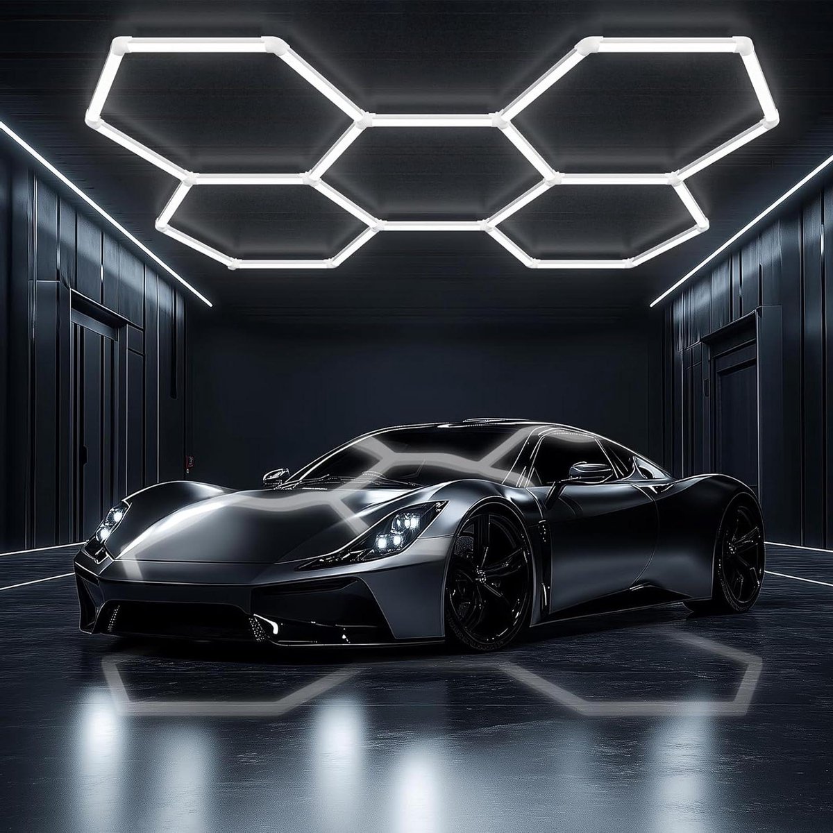 LED Garage Verlichting - Honingraat Lampen - Werkplaats Verlichten - Zeshoekig Ontwerp - 24000 Lumen - Daglicht Wit