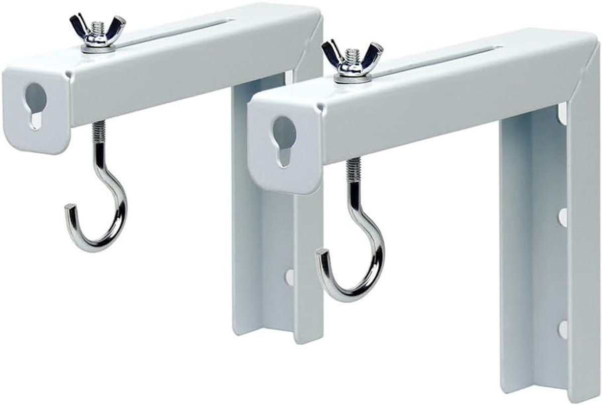 Projector Canvas Houder - Verlengbeugel Standaard - Thuisbioscoop Opzetten - Verstelbare Afstand - 150 x 120 mm - Wit