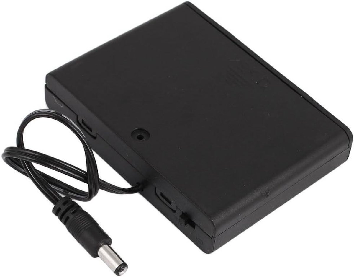 Batterij Houder - 9V Box - Apparaat Voeding - Met Schakelaar - 6x AA - Zwart