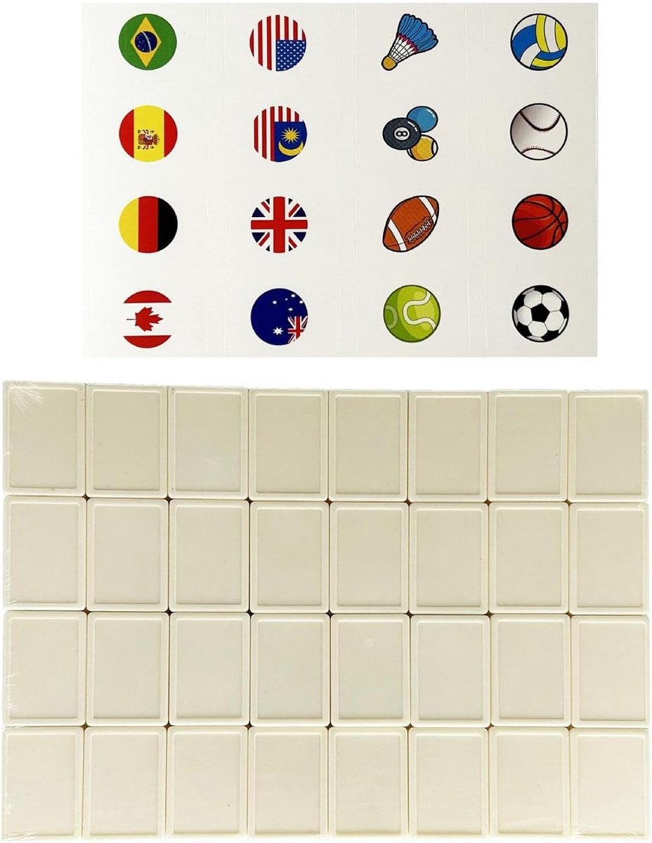 Speelblokken Mahjong - Puzzel Tegels - Ontspanning Thuis - Transparante Stickers - 65 Stuks - Transparant