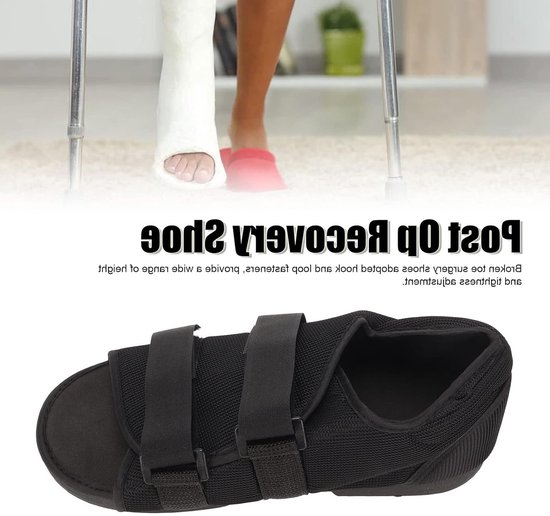 Orthopedische steunzolen voor postoperatieve schoenen, verstelbare hoogte voor teenbescherming en stevige zool, maat M — afbeelding 3