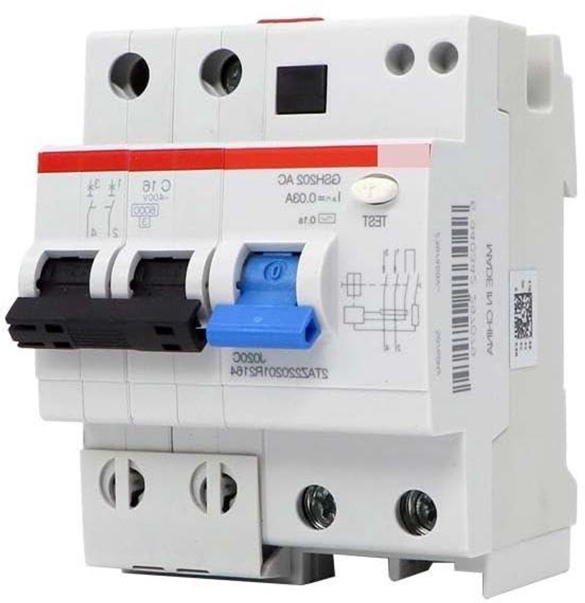 Aardlekbeveiliging - Stroomonderbreker - Elektrische Veiligheid - Magnetische Schakelaar - 40A 300mA - Grijs