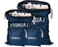 Waterdichte waszakken voor reizen - 4-delige set, opvouwbare zakken voor vuile kleding, ideaal voor zwemmen, yoga en workouts in verschillende maten