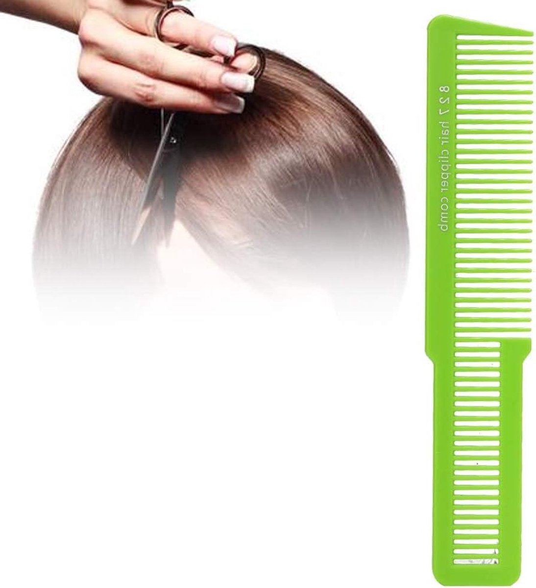 Haarkam Plastic - Kapperskam Knippen - Haar Stylen - Lichtgewicht Ontwerp - 21 g - Groen