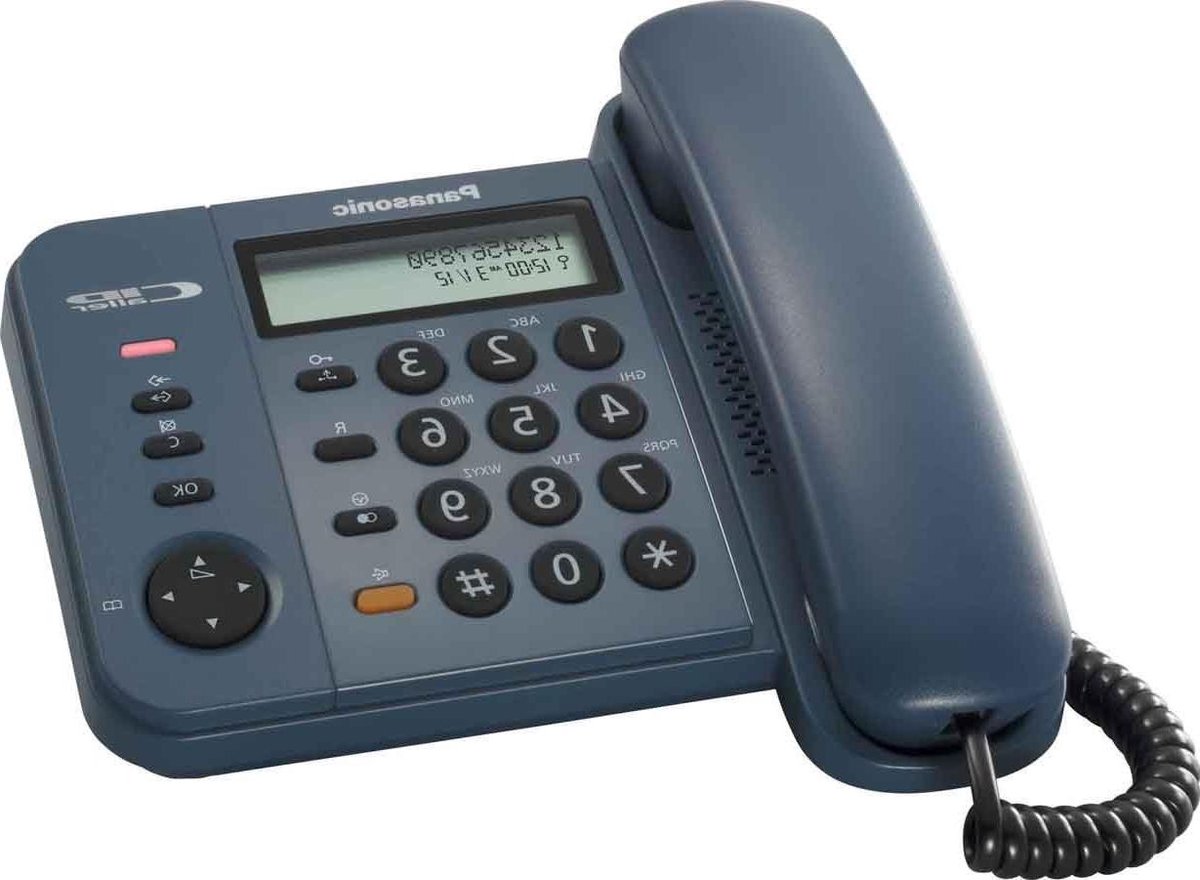Draadloze Telefoon - DECT Telefoon - Thuis Bellen - Wandmontage Mogelijk - 100 Nummers Geheugen - Blauw