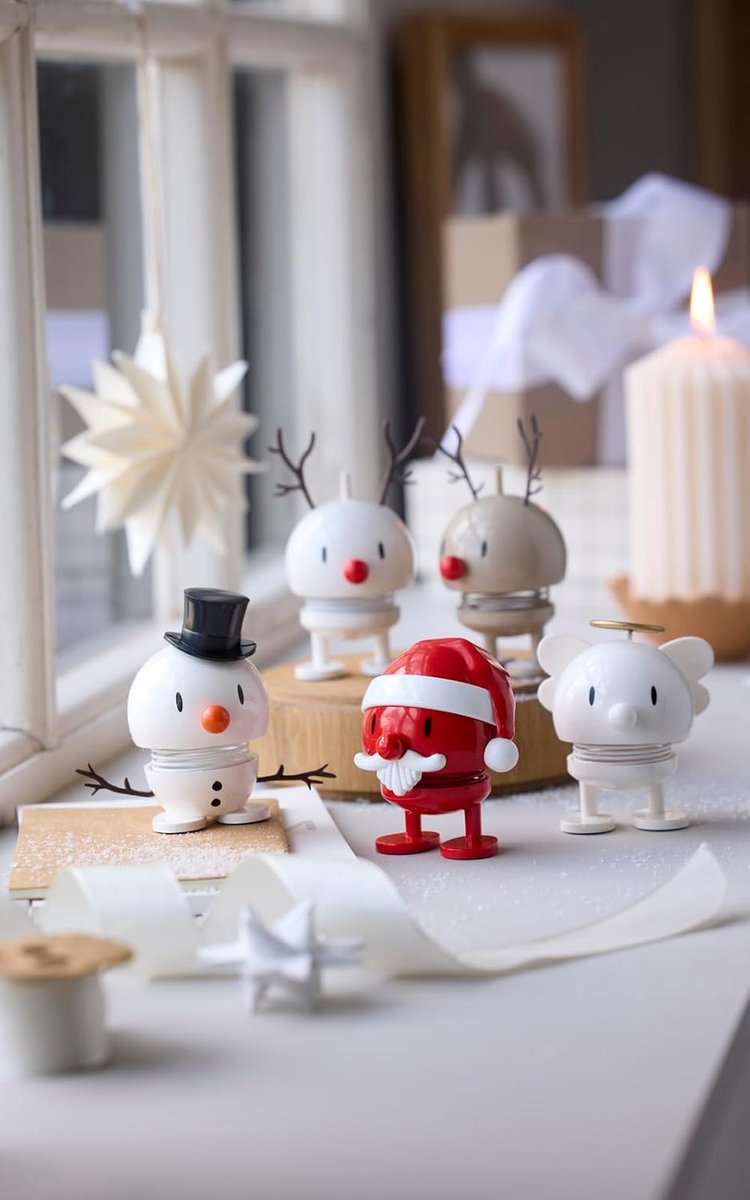 Rudolph Kerstdecoratie - Kerstbeeldje Rendier - Feestelijke Decoratie - Klassiek Deens Design - 9 cm Hoog - Latte – foto 2