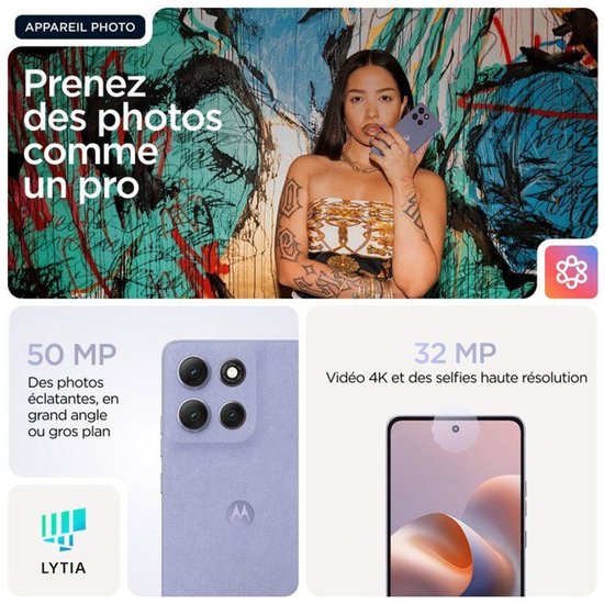 Apparaat: 50 MP foto's, 32 MP video 4K en selfies hoge resolutie.