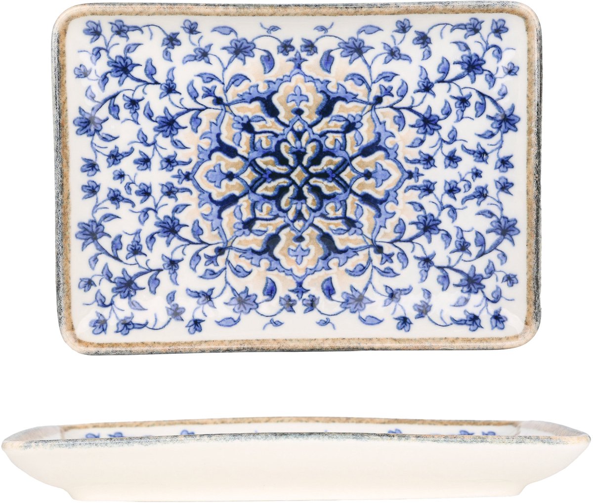 Kütahya Porselen Serveerschaal - Tile Legacy - Porselein - 18x13 cm - set van 2