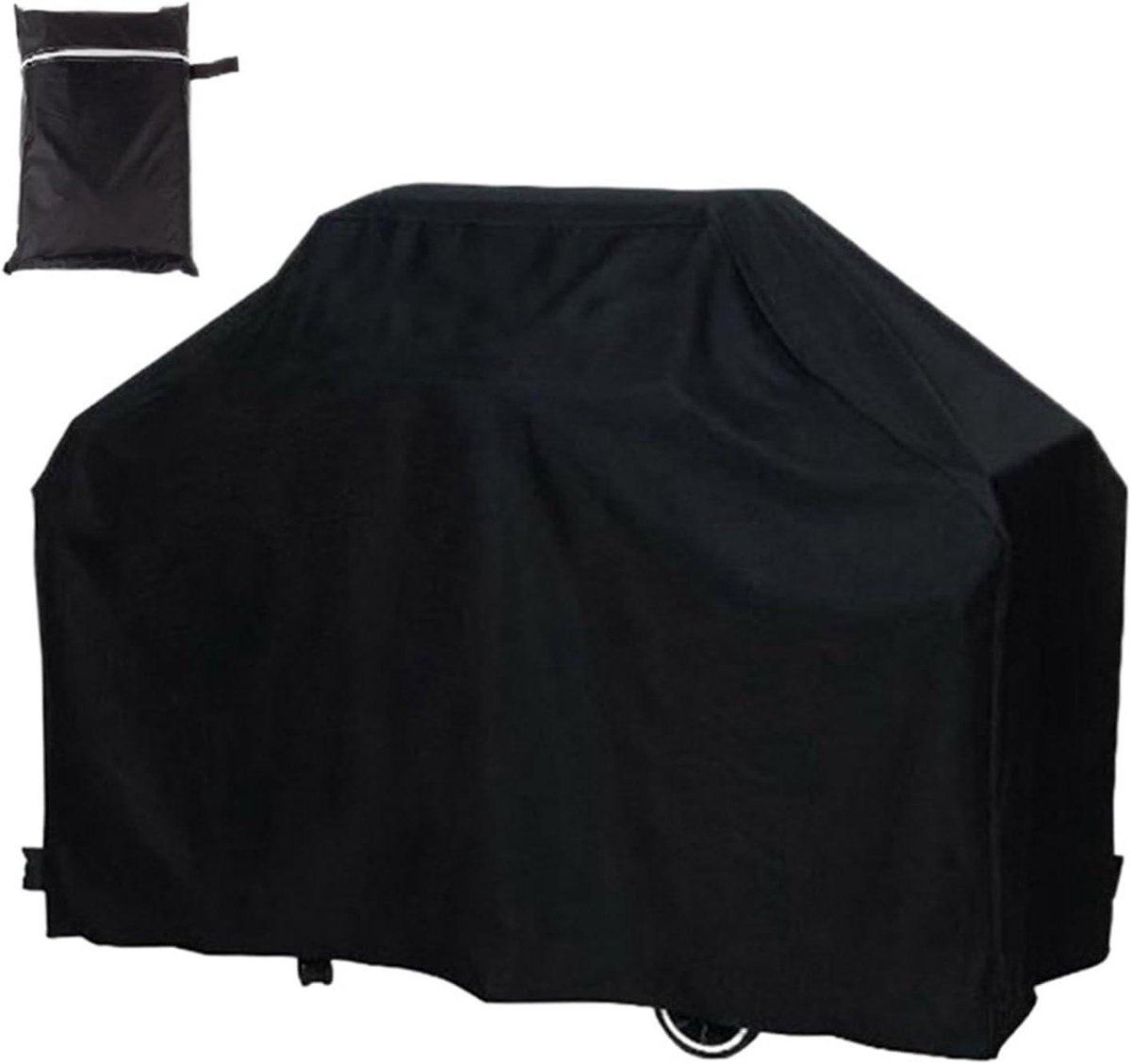 BBQ Grillhoes - Barbecue Cover - Buiten Beschermen - Waterdicht Trekkoord - 170x117x61cm - Zwart