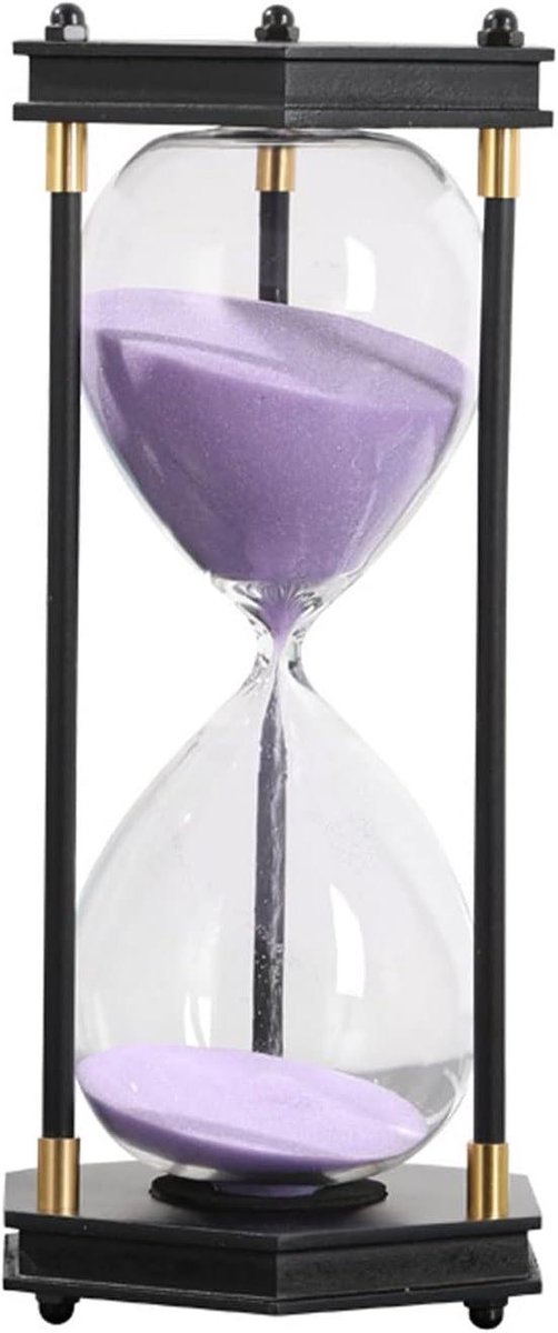 Zandloper Timer - Zandklok Decoratie - Koken Spelletjes Leren - 30 Minuten Tijdmeting - 25 x 6 cm - Meerdere Kleuren